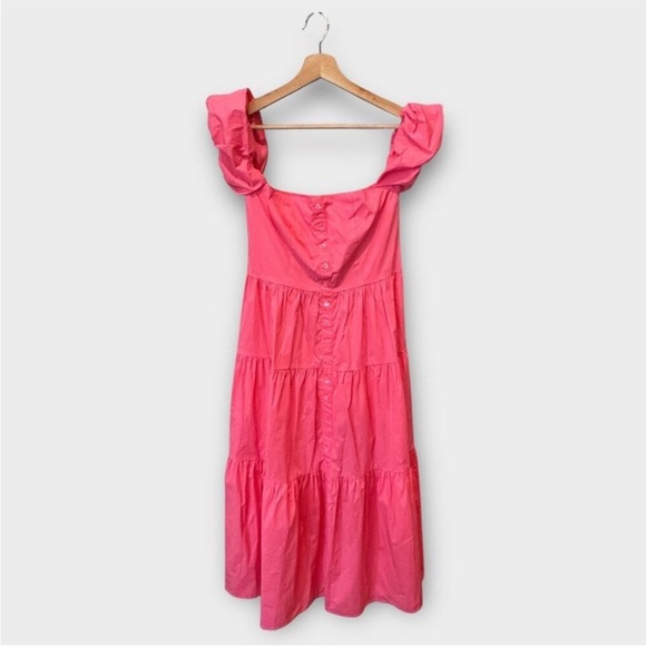 NWT Staud elio dress in pink plumeria - Picture 2 of 5